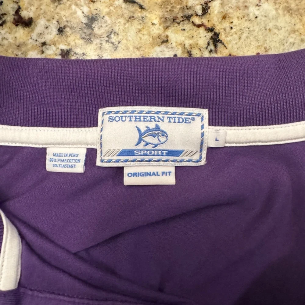 Southern Tide Sport Polo, Purple, Men's L - Picture 4 of 4